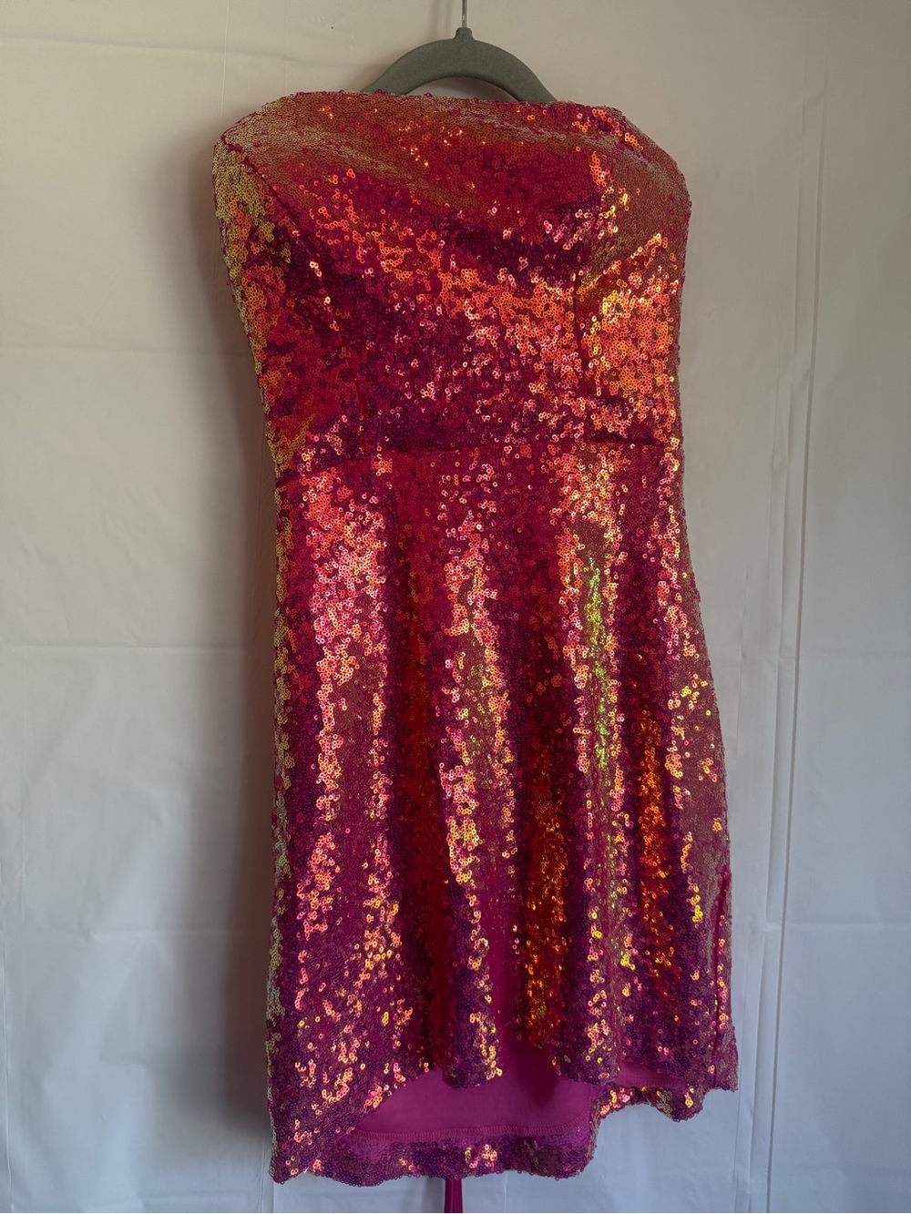 Darling Sequin Dress in Hot Pink and Gold